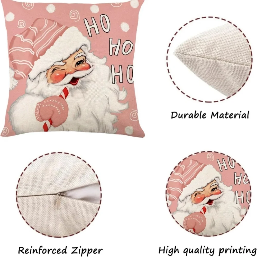 Christmas Decorations - Christmas Pillow Covers 18x18 Set of 4, Holiday Christma